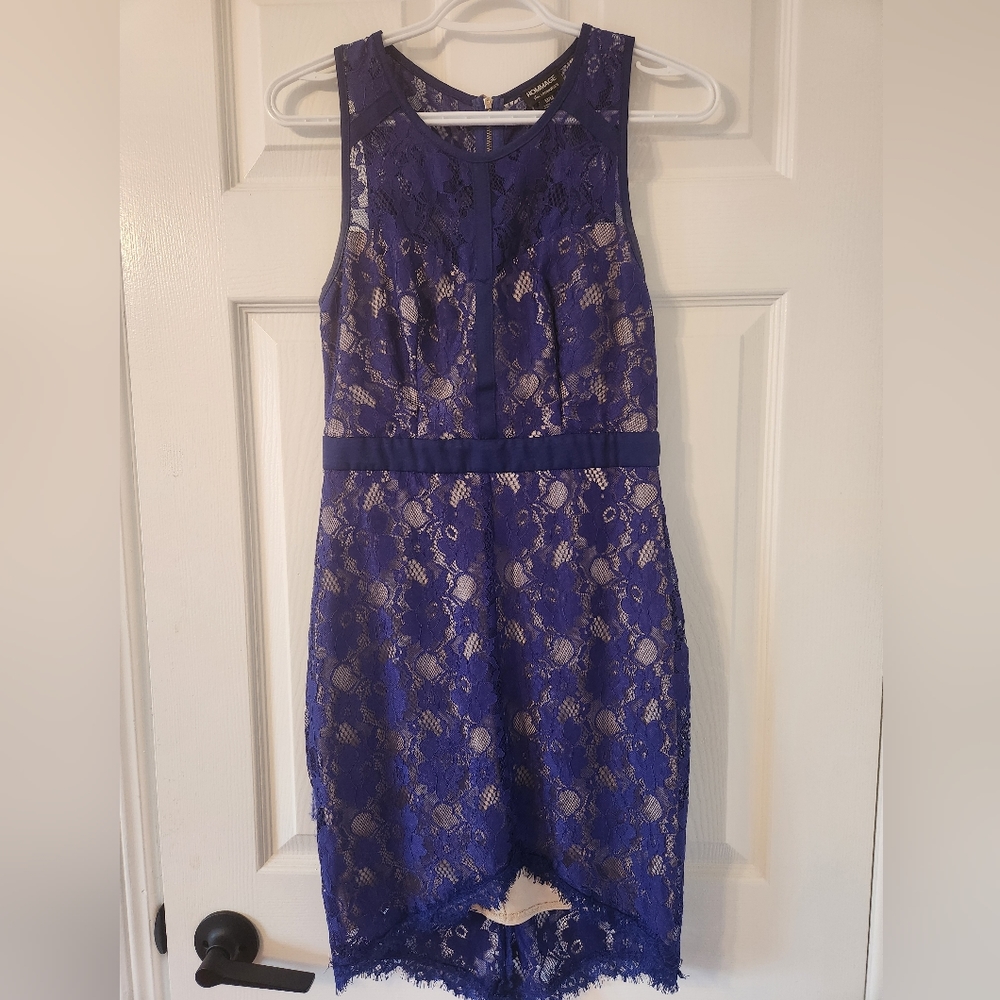 Homage Los Angeles Lace Stretch Dress Size medium EUC
